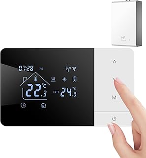 Smarte Thermostate für Zuhause - App & Sprachsteuerung WLAN Thermostat,Wasserboiler Temperaturregler | Für Zuhause Haus Hotel Innenbereich Wohnzimmer Schlafzimmer Badezimmer Garage