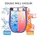 MEZMUT 12oz Insulated Wine Tumbler with Lid Double Wall Vacuum Stainless Steel Wine Glass Coffee Mug Insulated Tumbler Cup for Champaign, Cocktail, Beer (Purple, 1 Pack)