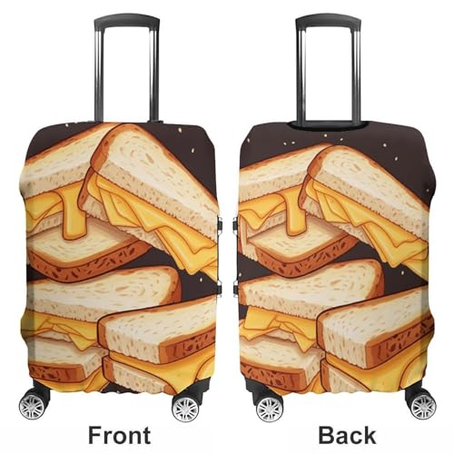 Luggage Cover Elastic Suitcase Cover Anti-Scratch Suitcase Covers Travel Cheese Sandwiches Luggage Covers Luggages Protector for Travel Adult Luggages Decorative 18-32 Inch3