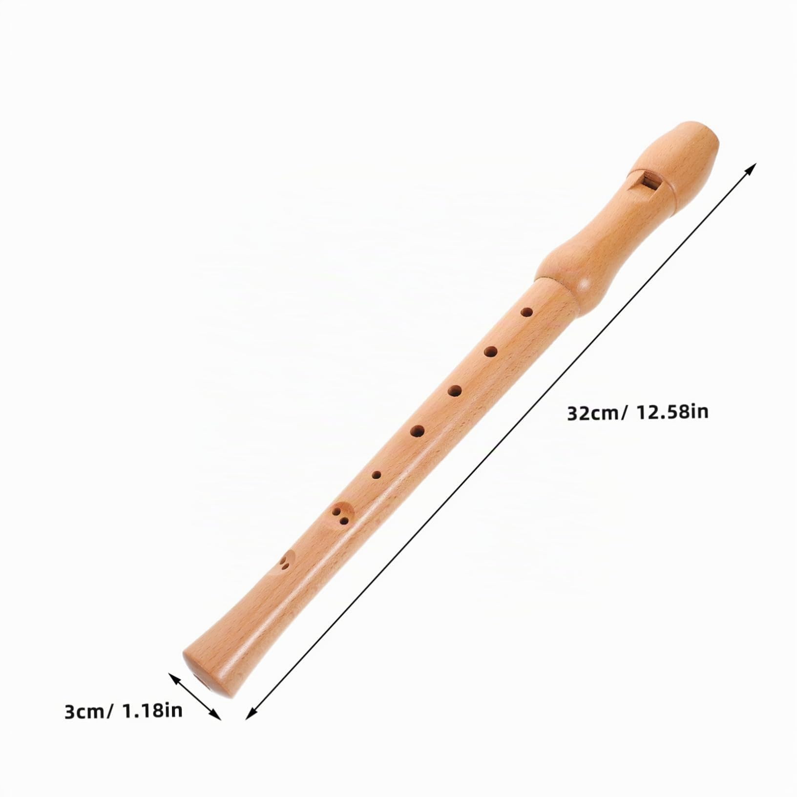 Flauta Dulce De Madera Para Niños, 8 Agujeros, Diseño Alto Alemán, Instrumento De Viento Educativo Para Principiantes, Flauta Para Práctica Musical y Desarrollo De Habilidades, 1 Unidad