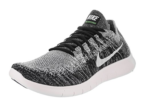 Nike Men's Free RN Flyknit 2017 Running Shoe (14 D(M) US, Black/White-Volt)