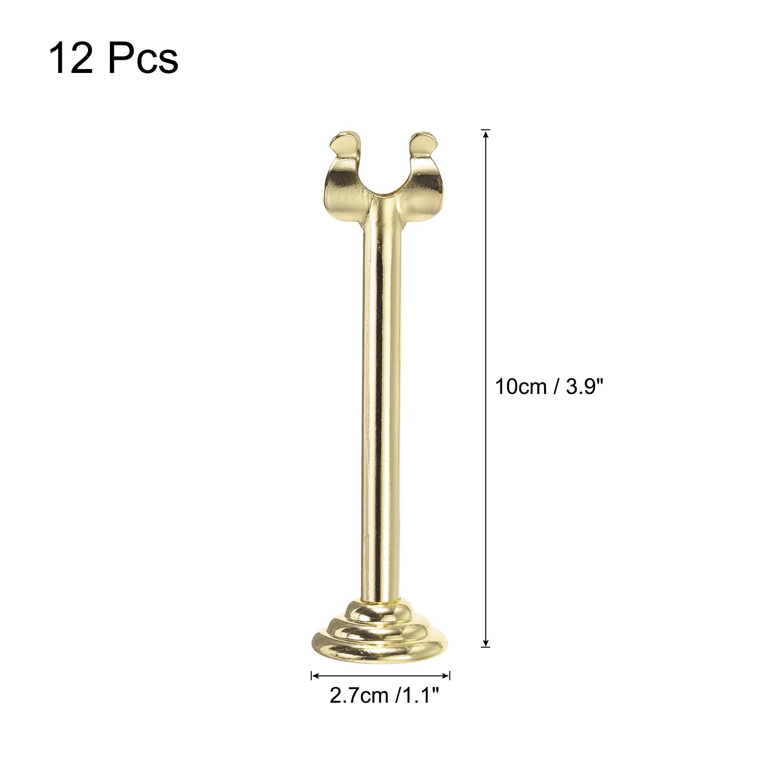 sourcing map Tischnummernhalter, 9,9 cm, goldfarben, für Hochzeit, Jahrestag, Geburtstag, Party, 12 Stück