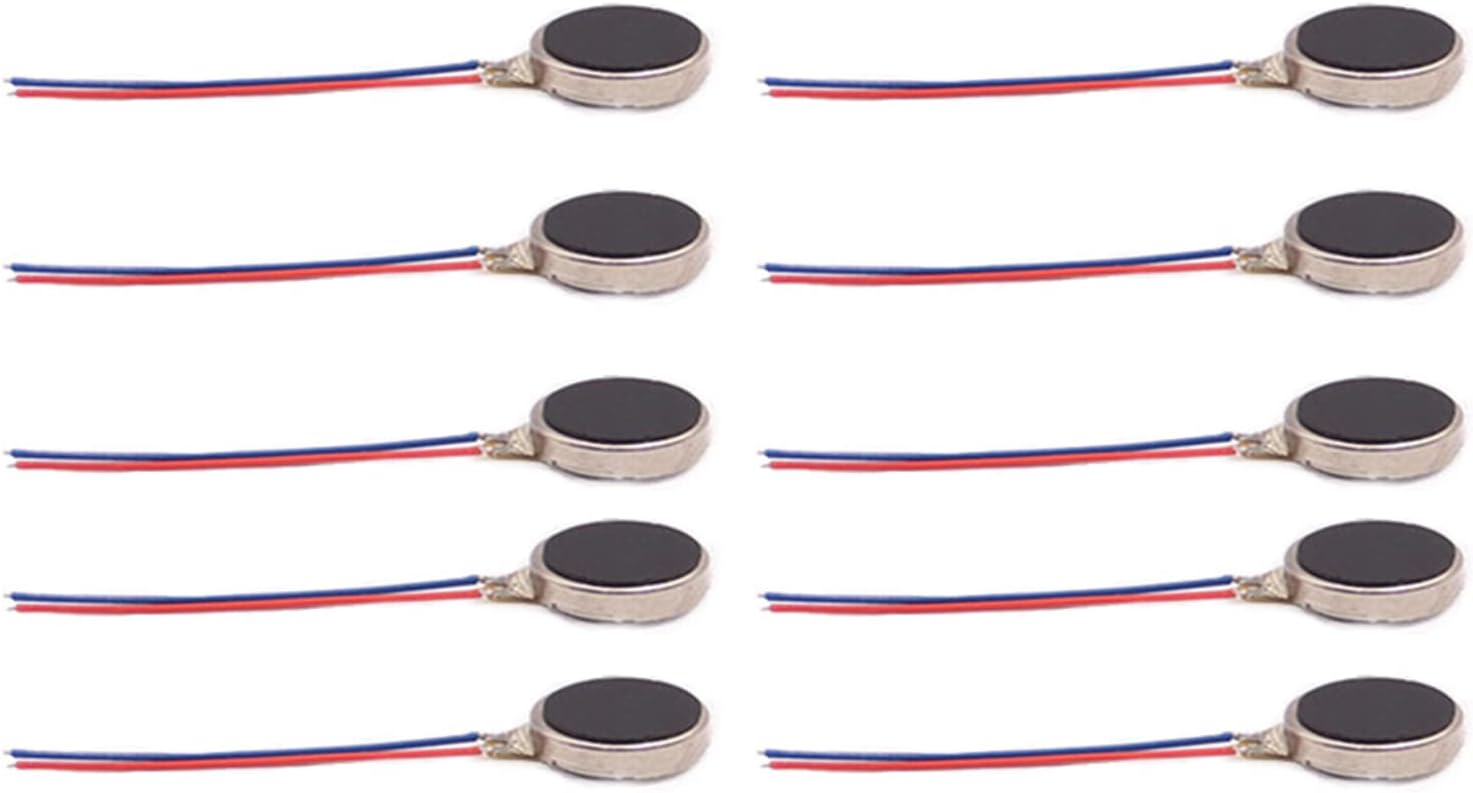 2023 Replacement 10 PCS Brushless DC Micro Flat Button Coin Vibrating Vibrator Motors 3V 10MM*2.7MM