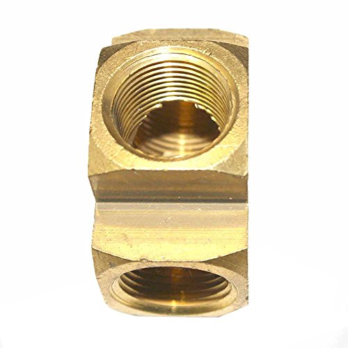 Interstate Pneumatics Fp66X Brass Cross Fitting - 3/8 Inch Npt With 4 Connection Ports #TOP4