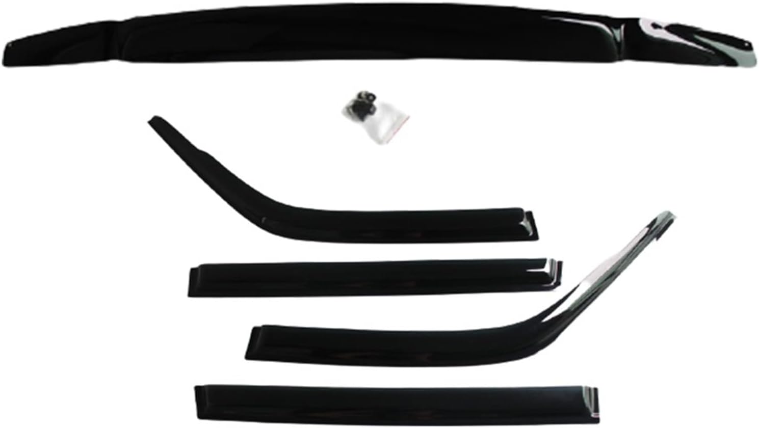 Bonnet Protector Tinted Guard Compatible with Nissan Patrol Y61 1998 1999 2000 2001 2002 2003 2004 Front Bug Shield Hood Deflector(Hood and Visors)