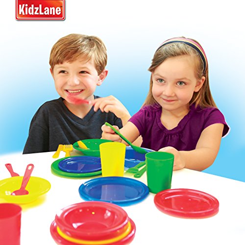 image for Kidzlane Kids and Toddler Dishes - Kids Play Kitchen Accessories Set -