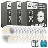 AONBOY Filtro de Fuente para Gatos,Adecuado para Fuente de Acero Inoxidable para Gatos / Perros, Triple Filtración (12 Piezas)