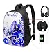 Produktbild Laptop Rucksack Business Rucksack für 17 Zoll Laptop, Feliz Navidad Blue Schulrucksack Mit USB Port für Arbeit Wandern Reisen Camping,für Herren Damen