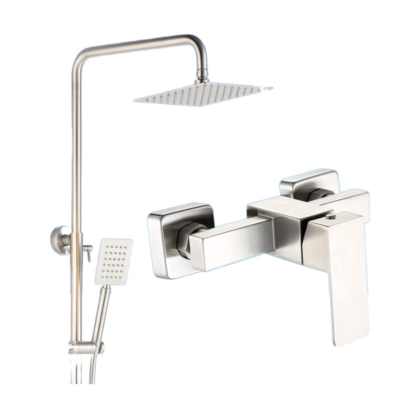 Grifo de baño, Grifo de ducha baño con un solo mango Dibujo acero inoxidable Increída caliente y fría Tapón agua