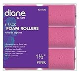 1 1/2 inch Jumbo Foam Rollers - Soft 'N Style (pack of 6) Pink, Strong foam, snap lock closure, soft...
