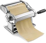 Gourmia GPM9980 – Pasta Maker, Roller and Cutter - Manual Hand Crank – Slices Dough into Spaghetti a