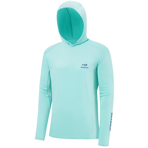 BASSDASH Men’s UPF 50+ Drawstring Fishing Hoodie Shirts UV Sun