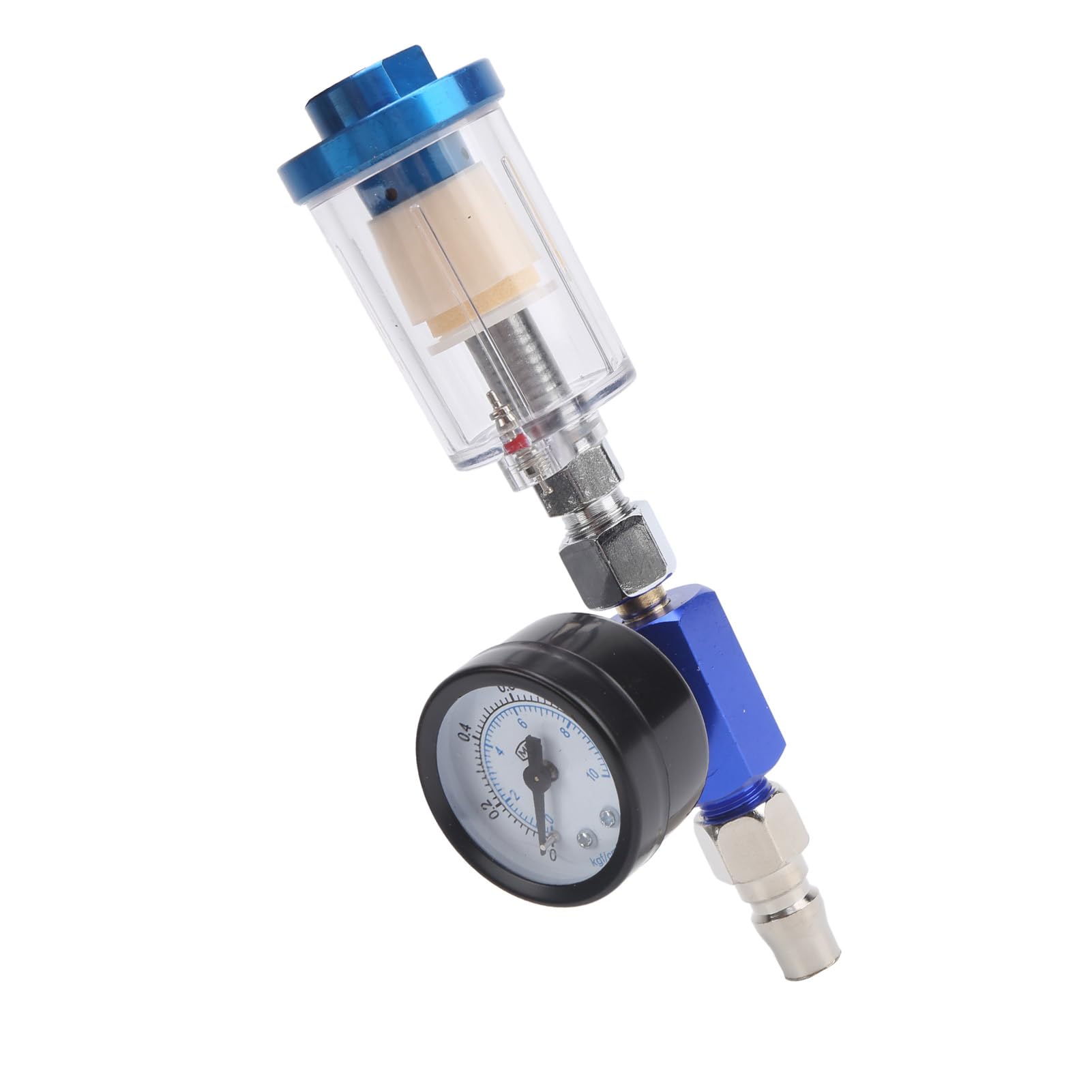 WPKD BLUEIY Compressed Air Pressure Regulator,Air Compressor Pressure Control,Water Air Filters,0-140PSI/10Bar,150 mm,Aluminum alloy Air Pressure Regulator Gauge for Air Tools - Image 4