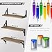 Floating Shelves with Black Metal Brackets Set of 3, Light Wood Wall Bookshelf for Bedroom Over Desk Bed, Hanging Shelf for Office Kitchen Living Room, Bathroom Over Toilet (Natural Color)