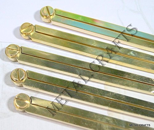 Mahira Nautical Divider Brass Compass Marine Engineering Straight Pattern Instrument Set 5 PC