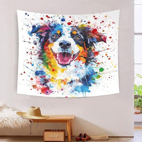 Tapisserie murale bouvier bernois déco chambre tissu drap de lit 3D