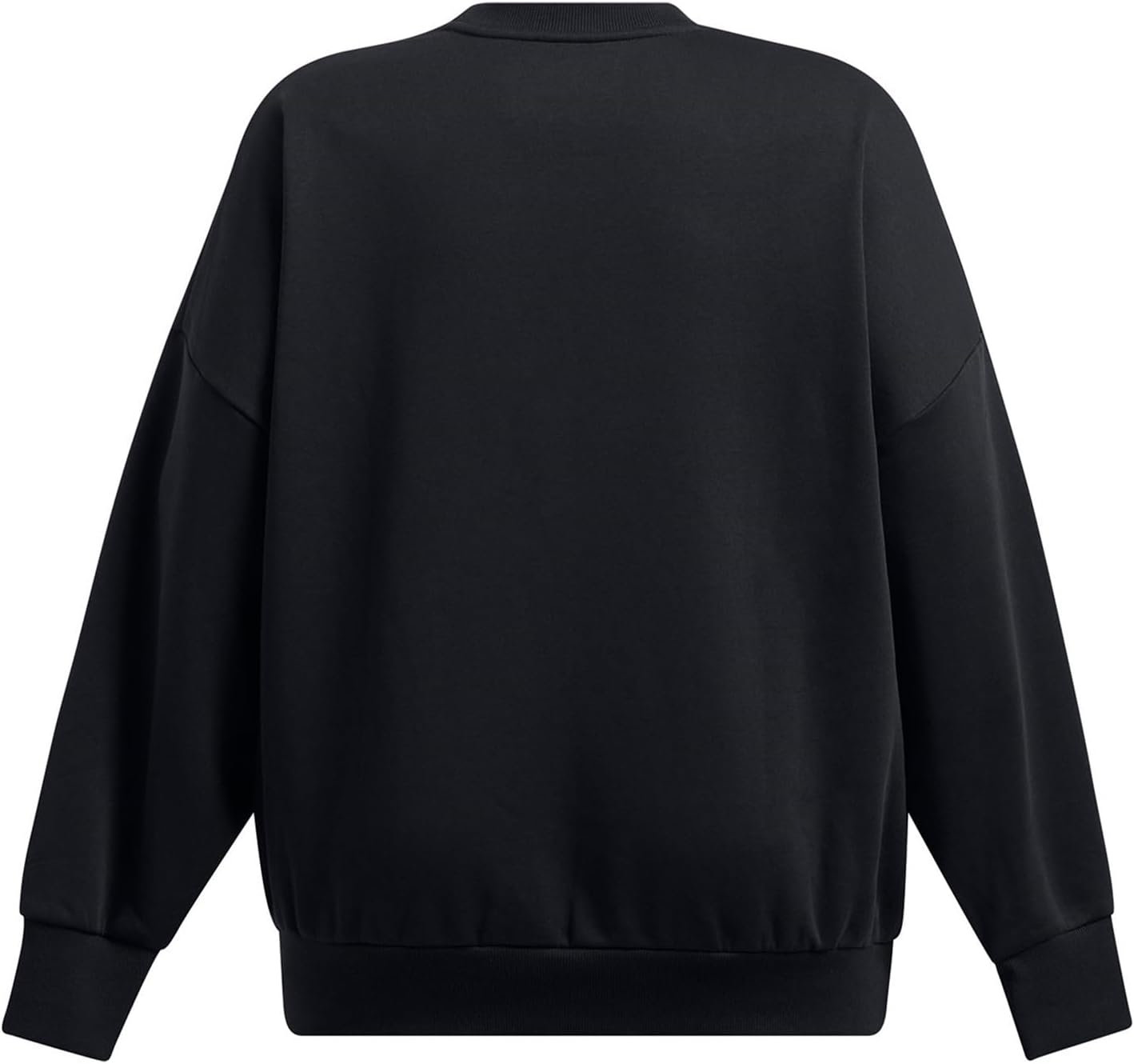 Under Armour Women Rival Fleece Oversized Crew, (001) Black / / White, 2X - Image 3
