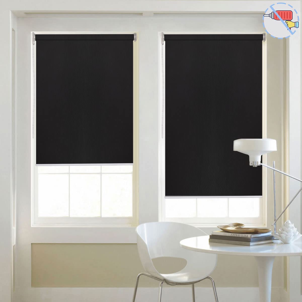 Amazon｜getopblinds ロールスクリーン つっぱり式 ロールカーテン