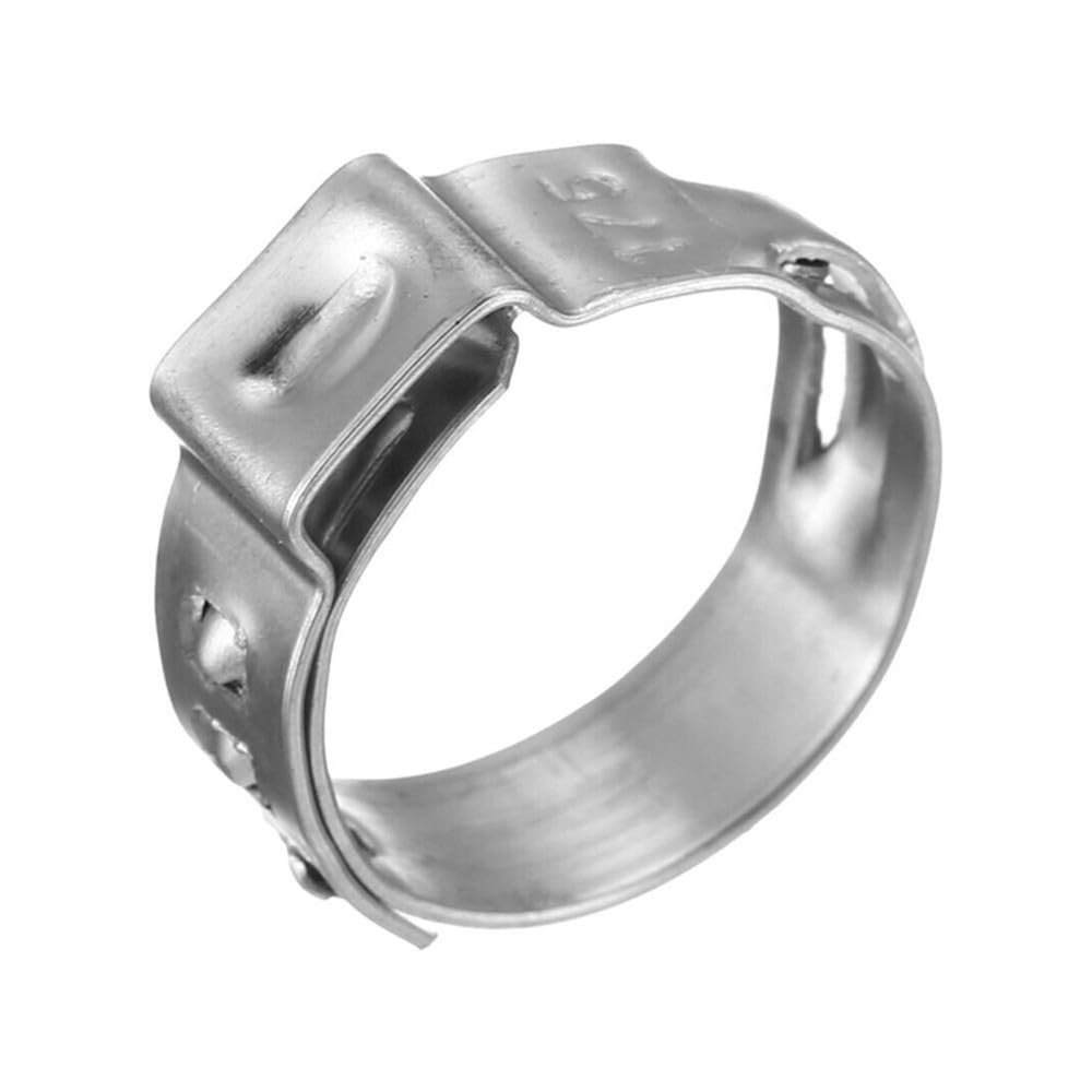 Abrazadera de tubo,Anillos de abrazadera, 100 pz/lotto fascetta stringitubo da 6.5mm a 21mm In Acciaio Inox 304 Fascette Singolo Orecchio Singolo 24 tipi di dimensioni,(10.8 13.3mm 100pcs)