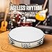 Flexzion Wood Handheld Tambourine for Adults 8-Inch Double Row 8-Pair Jingles (Wood) - Percussion Round Tamborines Musical Instrument with Metal Zills