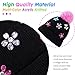PinkSheep Toddler Winter Hat, Cute Girls Warm Beanie with Pom Pom and Fleece Lined Winter Hats,Fashion Kids Knit Beanies Cap