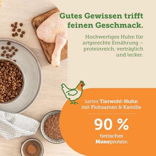 MERA Cats Nature Sensitive Huhn Katzenfutter Trocken 400g | Mono-Protein, getreidefrei & zuckerfrei | Katzen Trockenfutter hoher Fleischanteil & leicht verdaulich