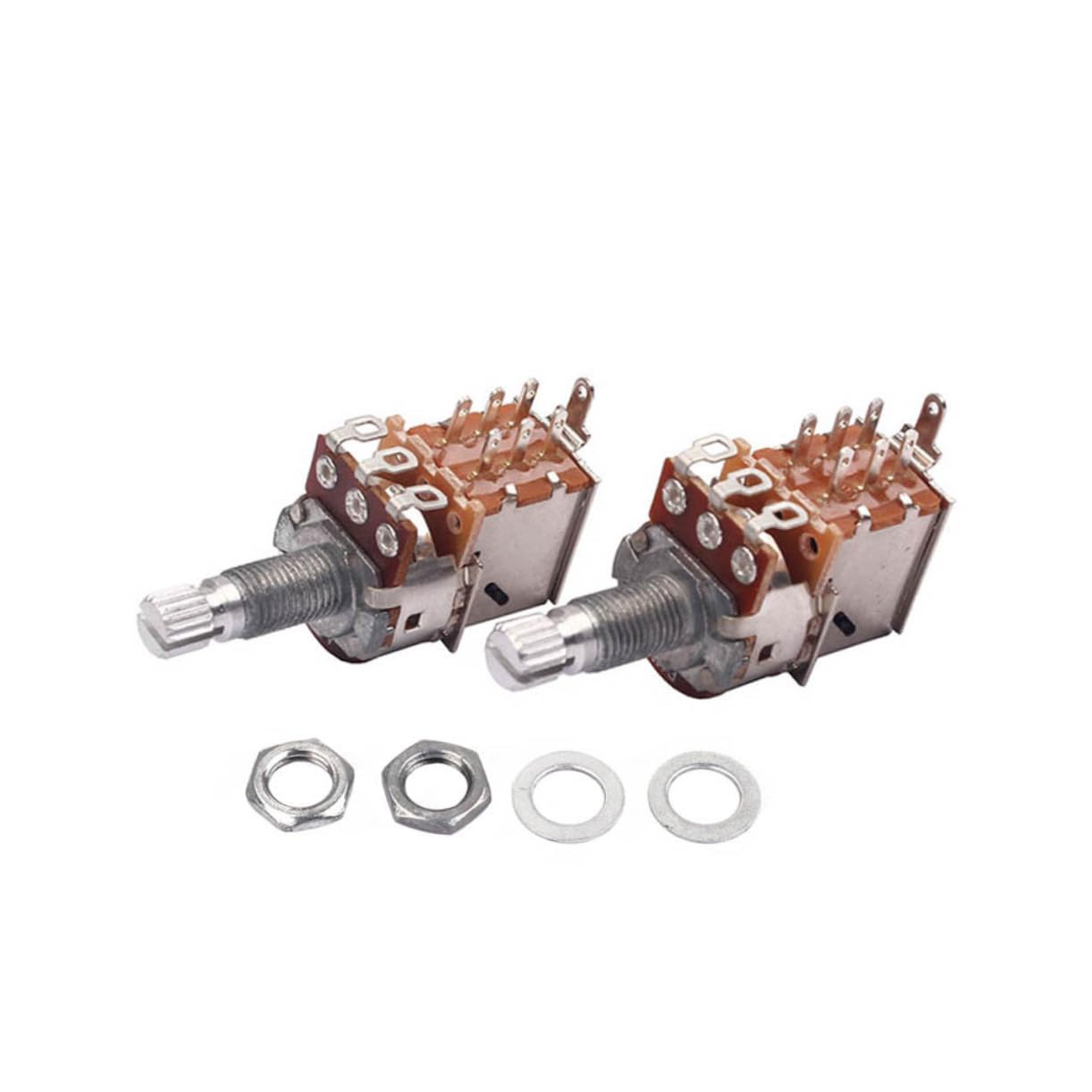 TOYANDONA 4piezas Potenciómetro De Eje Dividido Para Control De Volumen y Tono De Guitarra Eléctrica Reemplazo De Accesorio De Audio