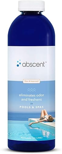 Eliminador de olores de piscina y spa (1 cuarto de galón) | Botánicos naturales neutralizan olores en piscinas y jacuzzis interiores y exteriores |