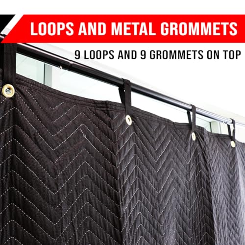 Large Sound Dampening Blanket 96" x 80" Heavy Duty Soundproof Blanket Noise Cancelling Studio Sound Absorption Curtain, Light Blocker, Acoustic Sound Treatment - BoxerTool miniatura 5
