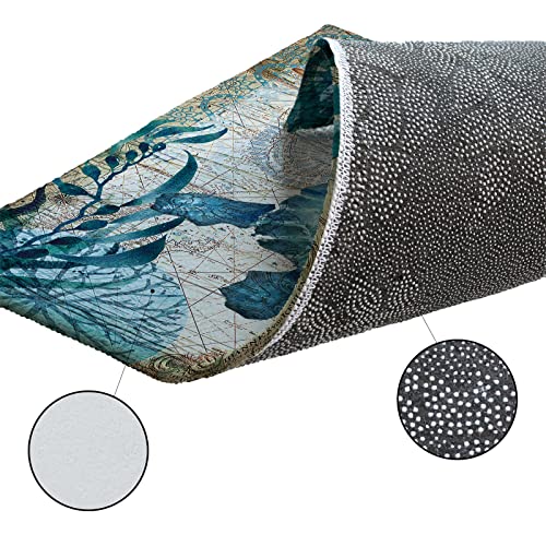 Turtle Area Rug 3'X5' For Living Room, Kids Teen Girls Boys Bedroom, Blue Ocean Beach Animal Sea Summer Outdoor Indoor Washable Carpet Runner Area+Rug For Kitchen, Hallway, Entryway #TOP6