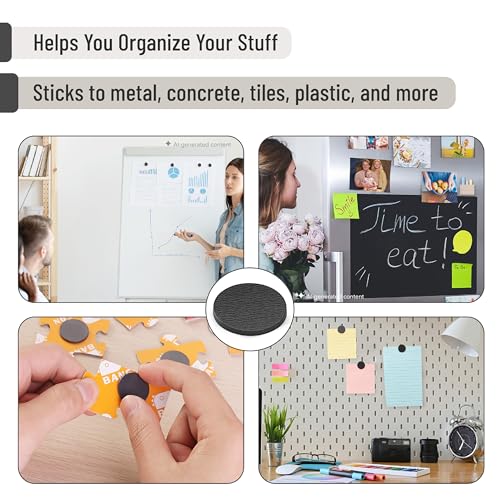 Image of Mr. Pen- Self Adhesive Magnet Dots, 120 pcs, Flexible and Extra Thin | 1.2 inch Diameter x 0.07 inch Thickness, Magnetic Dots with Adhesive Backing, Perfect for Crafts, DIY Projects & Decorative Magnet