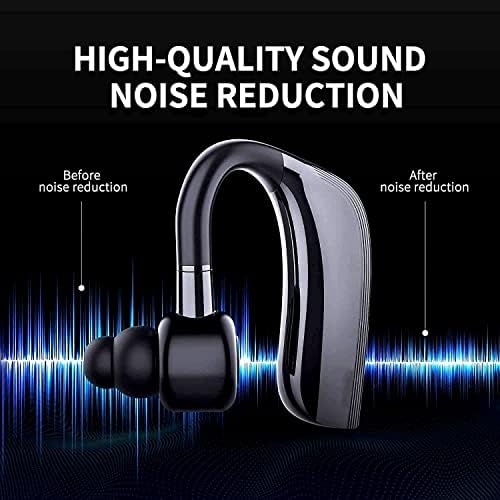 IKHDCYH Bluetooth Headset 5.0, Handsfree Bluetooth Earpiece with 25 Hours talking time. Wireless Headphones With Microphone HD CVC6.0 Noise Reduction Bluetooth Earbuds For Business/Office/Driving