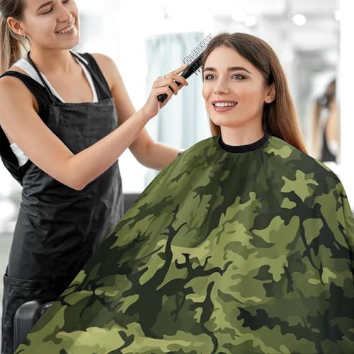 Capa de peluquería camuflaje Camo Woodland miniatura 5