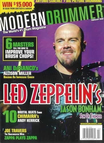 MODERN DRUMMER "Cover: Jason Bonham February 2008 Issue image 2