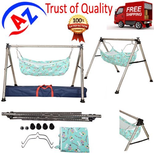 Indian Style Semi Folding Stainless Steel Round Ghodiyu,Baby Cradle