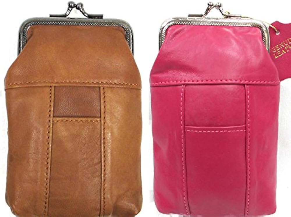 Amazon.com: Two Piece in Two Color Set Genuine Soft Leather