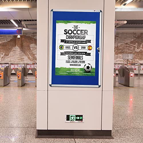 VIZ-PRO Tamperproof Lockable Noticeboard Class 1 Aluminium Framed 36x24 Inches image 5