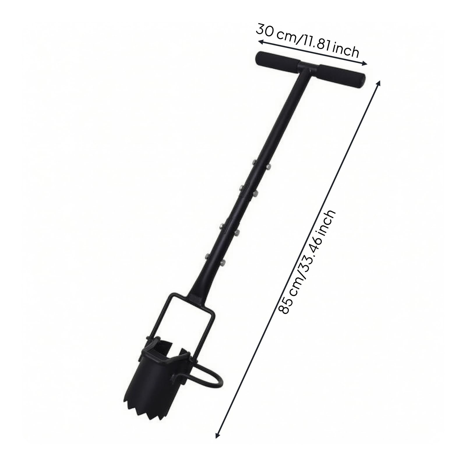 perfk Piantabulbi Versatile Scavabuche | In Acciaio Al Carbonio, Piantabulbi con Manico a T, ergonomico, Attrezzo per Piantare Bulbi, Aiuole