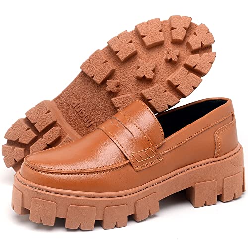 Sapato Mocassim Feminino DUBUY 1404FG Tamanho:33;cor:Marrom;gênero:Feminino
