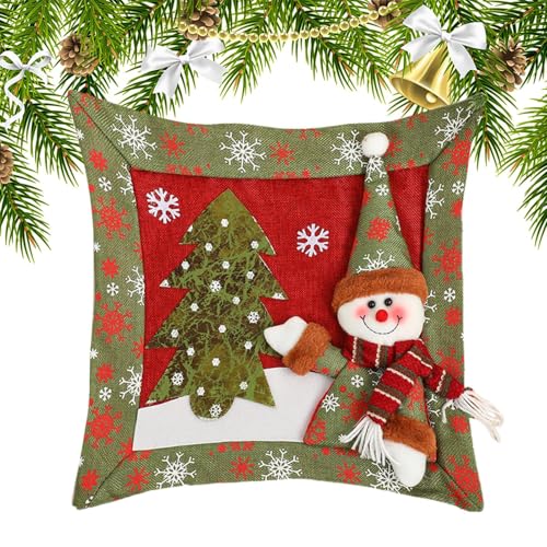 Nudorpn Kissenbezug, für Weihnachtskissen, 38 x 38 cm,...