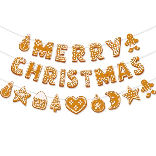 Image of Merry-Christmas Holiday Party-Decorations Wall-Window Banners - 2pcs Fireplace Happy New Year Birthday Paper Streamers, Hanging Backdrop Decor Lasting Surprise