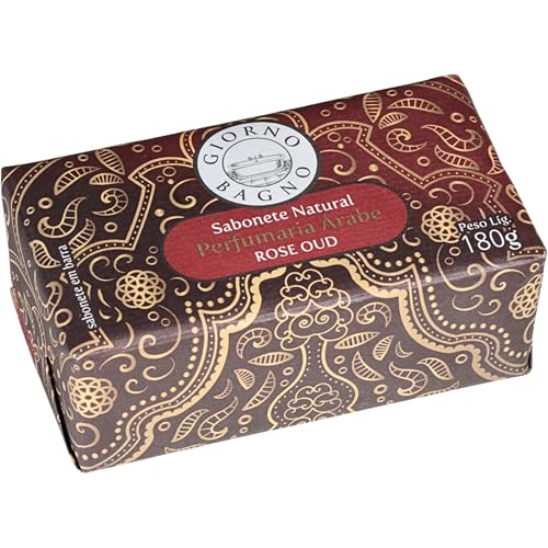 Giorno Bagno, Sabonete em Barra para mãos e corpo, Perfumaria Árabe, Aroma Rose Oud, 180g