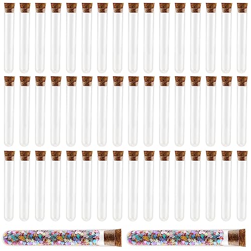 36 stuks reageerbuizen met kurk 10 cm, kleine reageerbuisjes met kurk, kunststof buisjes met deksel, reageerbuizen met sluiting om te vullen, specerijen, bloemen, snoep, badzout, thee