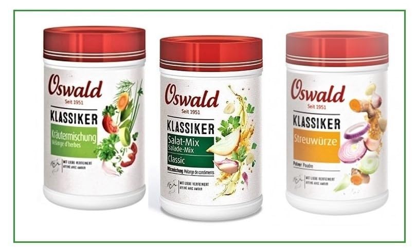 Oswald Epices mélange en poudre, 800 g - Assaisonnement en poudre à la manière suisse, pour assaisonner, affiner les sauces, la viande, le poisson