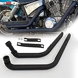 Material: Edelstahl, Farbe: Chrom, Schwarz, Lieferinhalt: 2x Auspuffrohre mit Schalldämpfer