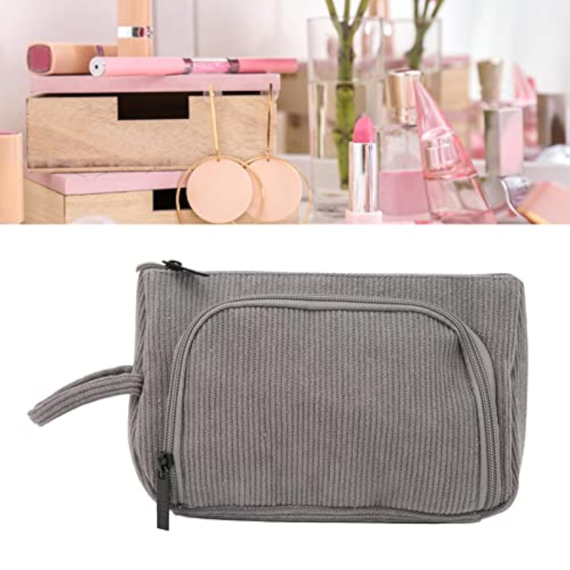 Portable Exquisite Lining Travel Cosmetic Bag