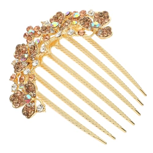 Vaguelly ダイヤモンドヘアクリップ 大きい 結婚式用のヘアコーム 側 花嫁のための結婚式のヘアクリップ 花嫁介添人 花嫁のアクセサリー ラインストーンのヘアアクセサリー 合金