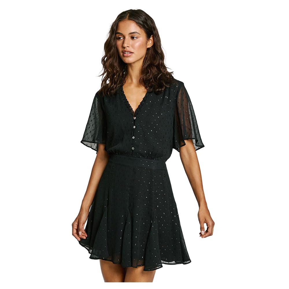 Pepe Jeans Women's Black (Black) Anubis Dress, Xl