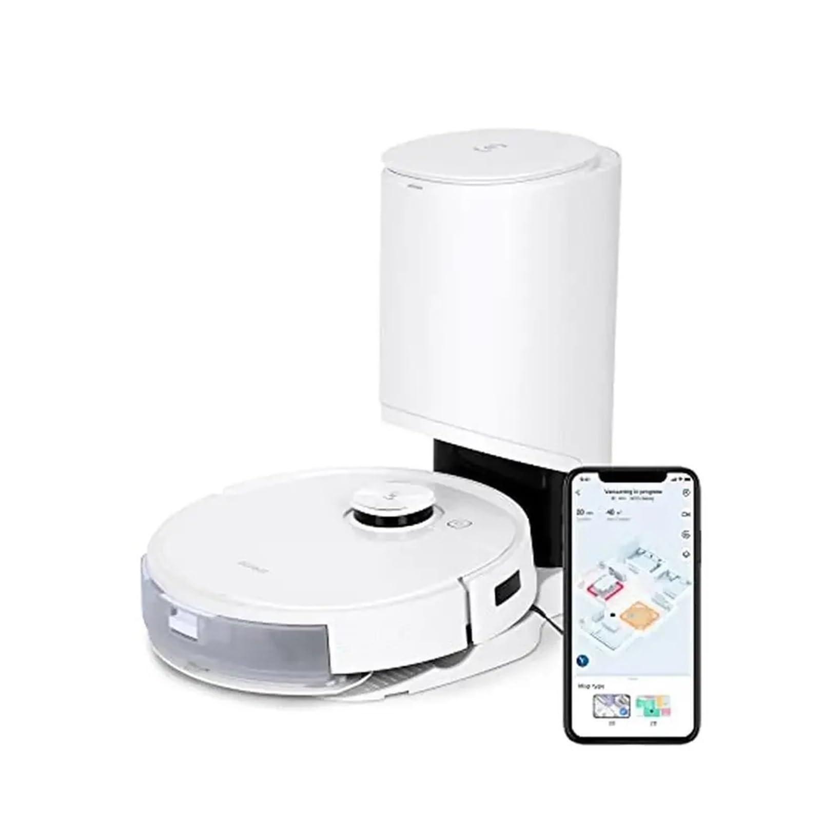 EWsdsfs Smart Robot Vacuum Mop Combo Mapping Obstacle Avoidance Auto-Empty 3D Maps Custom Cleaning Lithium 7.9 lbs