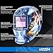 DEKOPRO Welding Helmet - Solar Power Auto Darkening Welding Helmet - Adjustable Shade Range 4/9-13 for Mig Tig - Arc Welder Mask (Blue Eagle)